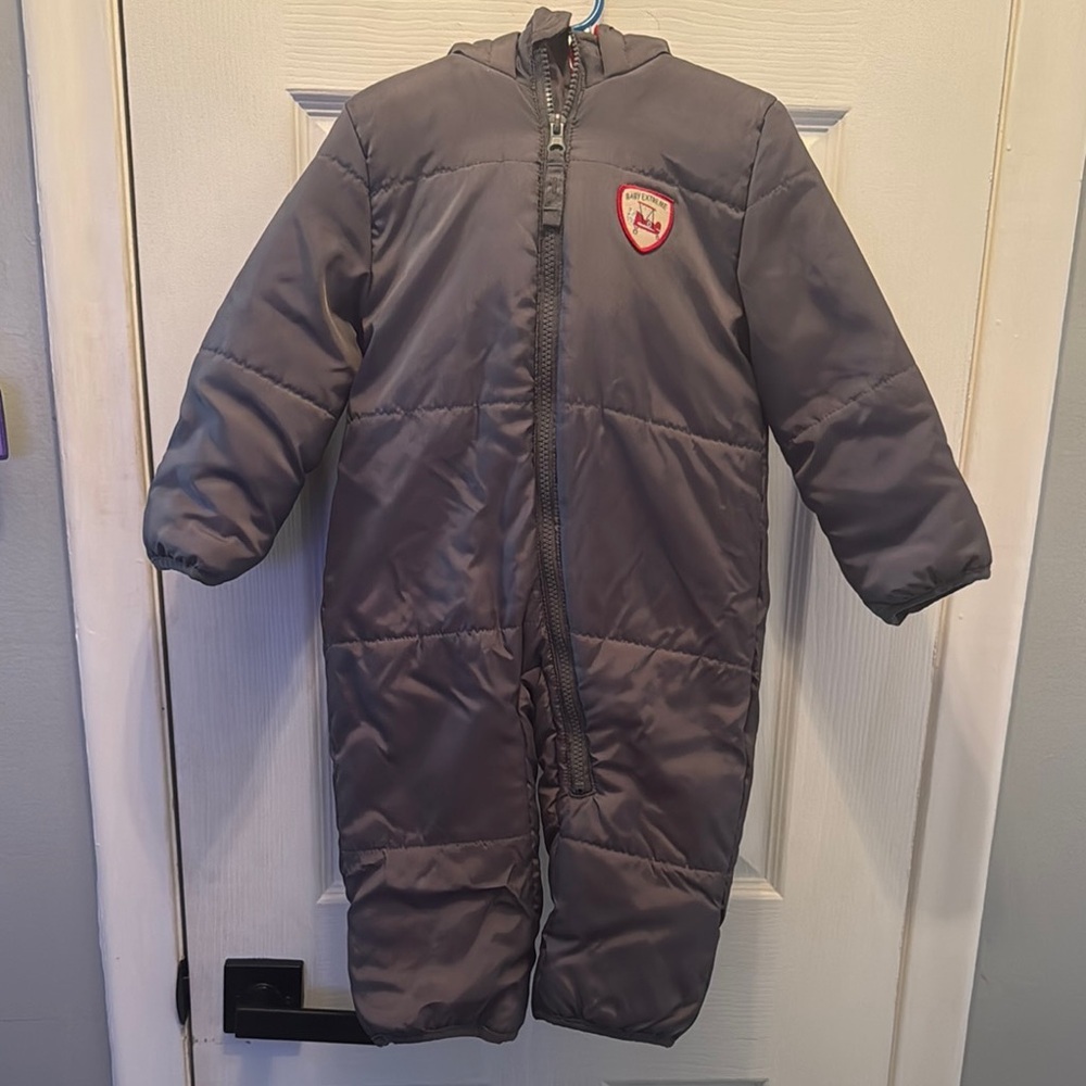 EXCHANGE Charcoal Hooded Puffer Jacket